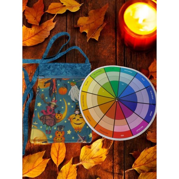 Witchy-Themed Handcrafted Crossbody Bag Zipper Closure Halloween - Picture 10 of 10